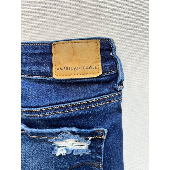 American Eagle Womens Distressed Denim Shorts Size 0 Blue Denim Casual Summer - Picture 11 of 11